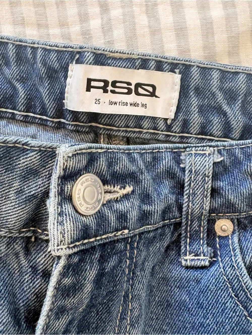 RSQ Low rise Baggy Light Blue Women's Jorts - Frayed Hem